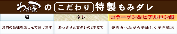 わが家のこだわり特製もみダレ